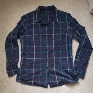 Tommy Hilfiger Plaid Shirt/Blouse, Slim Fit, Size M